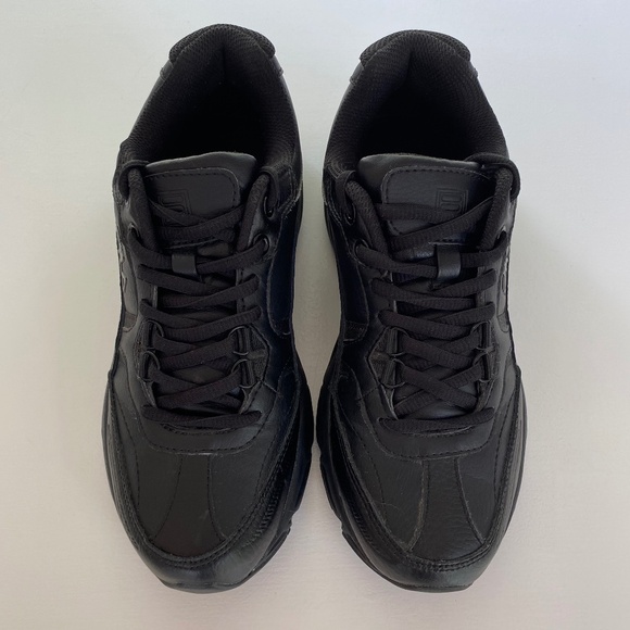 Fila Memory Workshift Leather Sneakers, slip resistant, Black - Women’s 7.5 - Picture 6 of 10